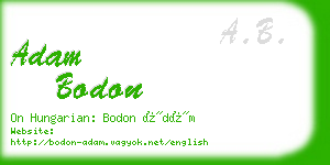 adam bodon business card